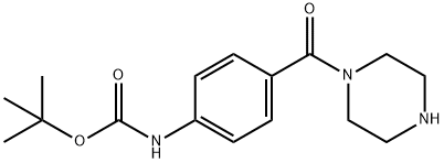 [4-(PIPERAZINE-1-CARBONYL)-PHENYL]-CARBAMIC ACID TERT-BUTYL ESTER|[4-(哌嗪-1-羰基)苯基]氨基甲酸叔丁酯