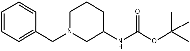 1-BENZYL-3-N-BOC-AMINOPIPERIDINE
 Struktur