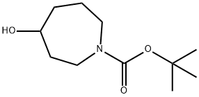 4-ヒドロキシアゼパン-1-カルボン酸TERT-ブチル 化学構造式