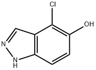 4-クロロ-1H-インダゾール-5-オール 化学構造式