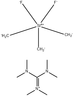HEXAMETHYLGUANIDINIUM TRIMETHYLDIFLUORO SILICONATE Struktur
