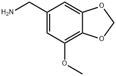 (4-Methoxy-benzo[1,3]dioxol-6-)-methylamine Structure