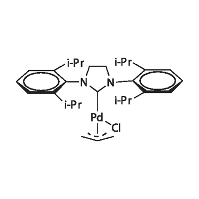 ALLYLCHLORO[1,3-BIS(2,6-DI-I-PROPYLPHENYL)-4,5-DIHYDROIMIDAZOL-2-YLIDENE]PALLADIUM (II) Struktur