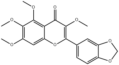 3,5,6,7-Tetramethoxy-3',4'-methylenedioxyflavone Struktur