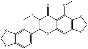 3,5-Dimethoxy-3',4':6,7-bis(methylenedioxy)flavone 结构式