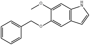 5-ベンジルオキシ-6-メトキシインドール 化学構造式