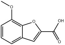 7-メトキシベンゾフラン-2-カルボン酸 化学構造式