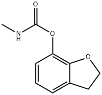 N-Methylcarbamic acid 2,3-dihydrobenzofuran-7-yl ester Structure