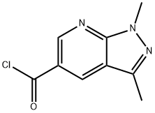 1H-Pyrazolo[3,4-b]pyridine-5-carbonyl chloride, 1,3-dimethyl- (9CI) Structure