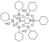1,3,5,7,9,11,14-HEPTACYCLOHEXYLTRICYCLO[7.3.3.1(5,11)]HEPTASILOXANE-3,7,14-TRIOL Struktur