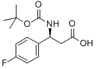 BOC-(S)-3-AMINO-3-(4-FLUORO-PHENYL)-PROPIONIC ACID Struktur