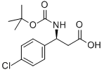 Boc-(S)-3-Amino-3-(4-chlorophenyl)propionic acid Struktur