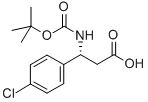 (R)-BOC-4-クロロ-Β-PHE-OH 化学構造式