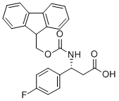 FMOC-(R)-3-AMINO-3-(4-FLUORO-PHENYL)-PROPIONIC ACID Struktur