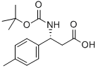 BOC-(R)-3-アミノ-3-(4-メチルフェニル)プロピオン酸 化学構造式