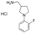 1-[1-(2-fluorophenyl)pyrrolidin-3-yl]methanamine(SALTDATA: 1.85HCl 0.3H2O) Struktur
