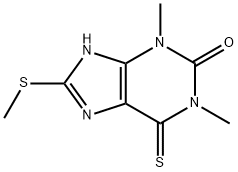 1,3,6,7-テトラヒドロ-1,3-ジメチル-8-(メチルチオ)-6-チオキソ-2H-プリン-2-オン 化学構造式