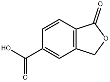 1,3-ジヒドロ-1-オキソ-5-イソベンゾフランカルボン酸 化学構造式