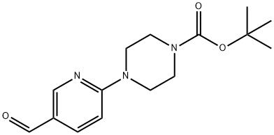 4-(5-醛基吡啶-2-基)哌嗪-1-甲酸叔丁基酯, 479226-10-3, 结构式