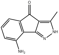 Indeno[1,2-c]pyrazol-4(2H)-one, 8-amino-3-methyl- (9CI) Struktur