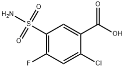 2-CHLORO-4-FLUORO-5-SULFAMOYLBENZOIC ACID Structure