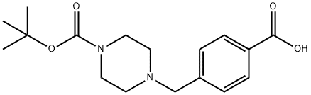 4-(4-CARBOXYBENZYL)PIPERAZINE-1-CARBOXYLIC ACID TERT-BUTYL ESTER Struktur