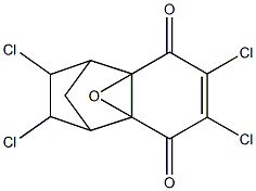 2,3,6,7-Tetrachloro-4a,8a-epoxy-1,2,3,4,4a,8a-hexahydro- 1,4-methanonaphthalene-5,8-dione Struktur
