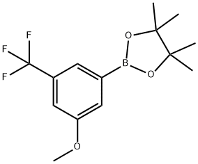2-(3-Methoxy-5-trifluoromethyl-phenyl)-4,4,5,5-tetramethyl-[1,3,2]dioxaborolane Struktur