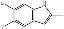 5,6-二氯-2-甲基-1H-吲哚, 479422-03-2, 结构式