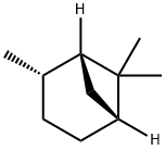 (1R,5R)-2α,6,6-トリメチルビシクロ[3.1.1]ヘプタン 化学構造式