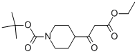 N-BOC-4-(2-乙氧羰基乙酰基)哌啶,479630-08-5,结构式