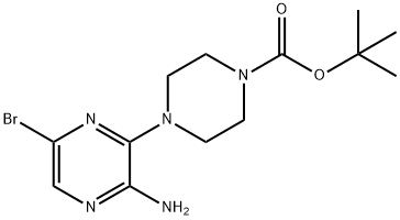1-BOC-4-(3-AMINO-6-BROMOPYRAZIN-2-YL)PIPERAZINE,479685-13-7,结构式