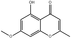 5-ヒドロキシ-7-メトキシ-2-メチル-4H-1-ベンゾピラン4-オン 化学構造式