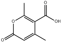 4,6-ジメチル-2-オキソ-2H-ピラン-5-カルボン酸 化学構造式