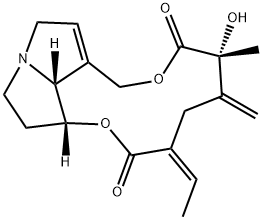 13,19-ジデヒドロ-12-ヒドロキシセネシオナン-11,16-ジオン 化学構造式