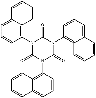 1,3,5-Tri(1-naphtyl)-1,3,5-triazine-2,4,6(1H,3H,5H)-trione Struktur