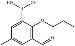 3-甲酰基-5-甲基-2-丙氧基苯基硼酸, 480424-53-1, 结构式