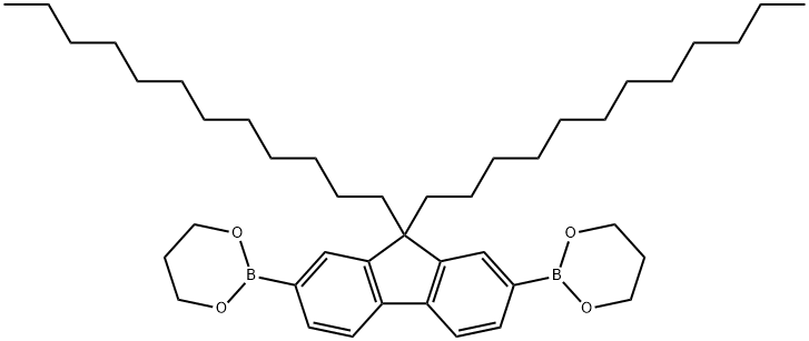 9,9-双十二烷基芴-2,7-二(三亚甲基硼酸酯) 溶液 结构式