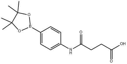 N-〔4-(4,4,5,5-テトラメチル-1,3,2-ジオキサボロラン-2-イル)フェニル〕スクシアミン酸 化学構造式