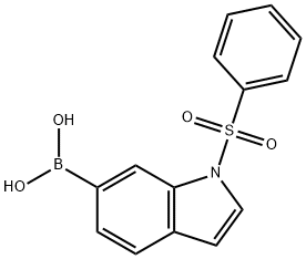 1-(PHENYLSULFONYL)-6-INDOLEBORONIC ACID 化学構造式