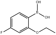 2-エトキシ-4-フルオロフェニルボロン酸 化学構造式