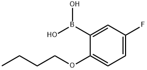 2-ブトキシ-5-フルオロフェニルボロン酸 化学構造式