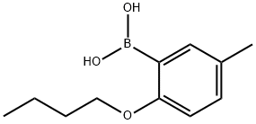 2-丁氧基-5-甲基苯基硼酸 结构式