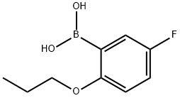5-フルオロ-2-プロポキシフェニルボロン酸 化学構造式
