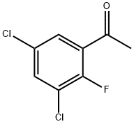 1-(3,5-ジクロロ-2-フルオロフェニル)エタノン 化学構造式