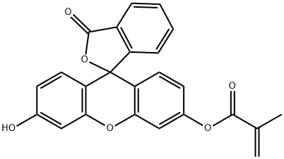 フルオレセイン O-メタクリラート 化学構造式
