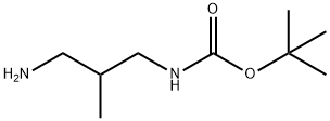 N-(tert-ブトキシカルボニル)-2-メチル-1,3-ジアミノプロパン 化学構造式
