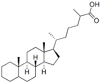 5β-Cholestanoic acid Struktur