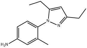 Benzenamine, 4-(3,5-diethyl-1H-pyrazol-1-yl)-3-methyl- (9CI) Structure
