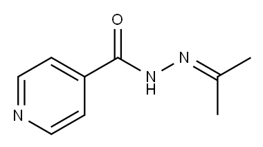 2-Propanone isonicotinoyl hydrazone Struktur